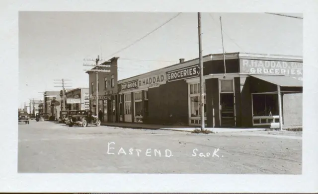 Main Street with R. Haddad's dry goods and groceries store